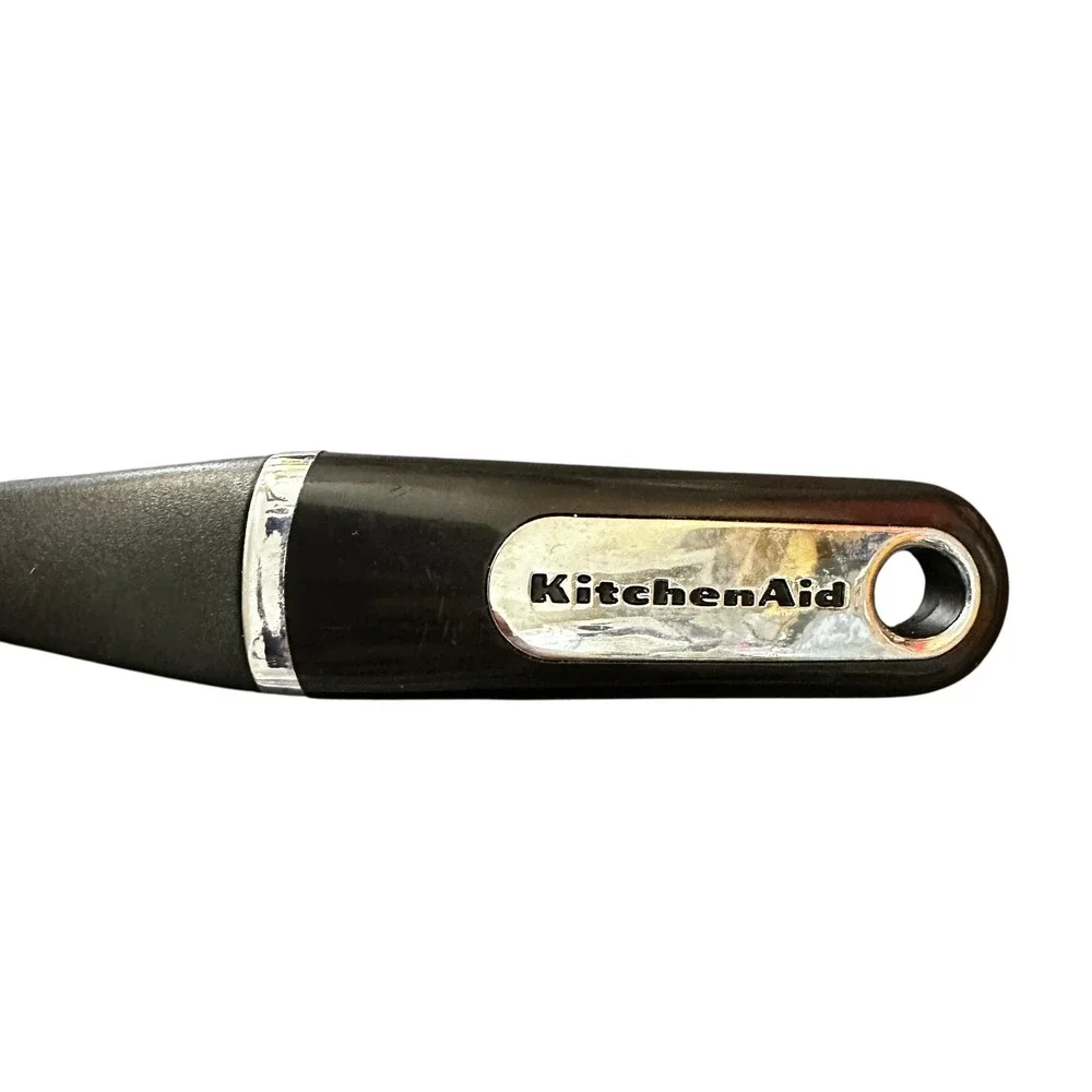 KitchenAid‎ Black Nylon Turner Spatula Heat Resistant Black Chrome 12 Inch